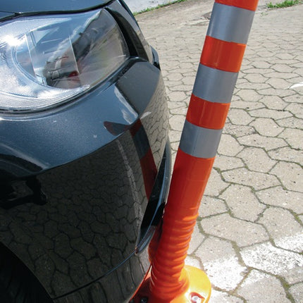 Palo di sbarramento ( 9000490027 ) Plastica bianca/rossa Ø 80 mm Altezza sopra il corridoio1000 mm