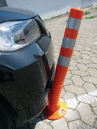Palo di sbarramento ( 9000490027 ) Plastica bianca/rossa Ø 80 mm Altezza sopra il corridoio1000 mm