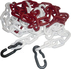Catena di protezione ( 9000490024 ) in polipropilene carbonato rosso/bianco 9 mm con 2 ganci universali