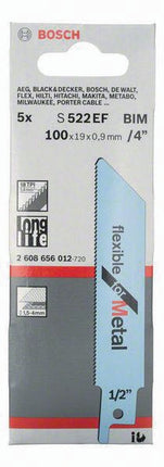 Bosch reciprocating saw blade S 522 EF ( 8000343775 ) length 100 mm width 19 mm set, milled