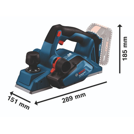 Bosch GHO 18V 26 Professional Akku Hobel 18 V 2 6 mm Brushless 2x ProCORE Akku 5 5 Ah Ladegeraet L Boxx 4 - toolbrothers
