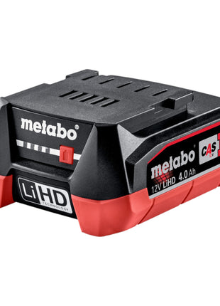 Set di batterie Metabo 4x batterie LiHD 12 V 4,0 Ah / 4000 mAh Li-Ion con indicatore del livello di carica ( 4x 625349000 )