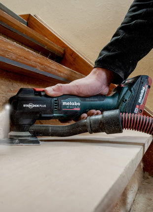 Metabo MT 18 LTX BL QSL multiutensile a batteria 18 V Brushless Starlock Plus ( 613088800 ) + 2x batteria 4,0 Ah + caricabatterie + 12 pz. accessori + metaBOX