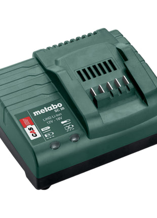 Set base Metabo 12 V 4x batterie Li-Power 2,0 Ah ( 4x 625406000 ) + caricatore SC 30 ( 316067840 )