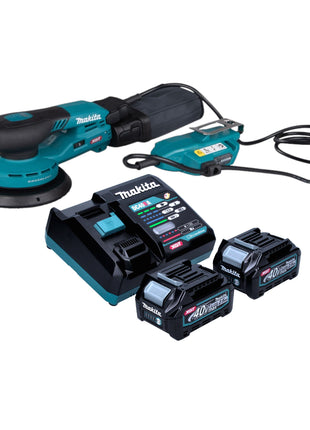 Makita BO 002 CGD201 Akku Exzenterschleifer 40 V max 150 mm 5 0 mm Hub Brushless 2x Akku 2 5 Ah Ladegeraet 0 - toolbrothers