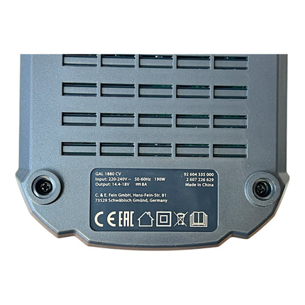 Fein GAL 1880 CV AS chargeur rapide Bosch AMPShare ( 92604335010 ) 8 Ah courant de charge pour batterie Li-Ion 14,4 V - 18 V