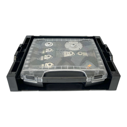 Fein Multimaster AMM 700 MAX AS utensile multifunzione a batteria 18 V Starlock Max Black Edition + batteria 4,0 Ah + caricatore + 33 accessori + L-Boxx