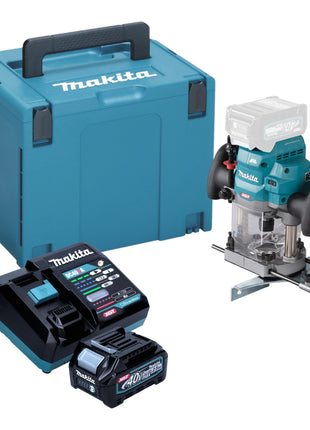 Makita RP 001 GD101 Akku Oberfraese 40 V max 12 mm Brushless 1x Akku 2 5 Ah Ladegeraet Makpac 0 - toolbrothers