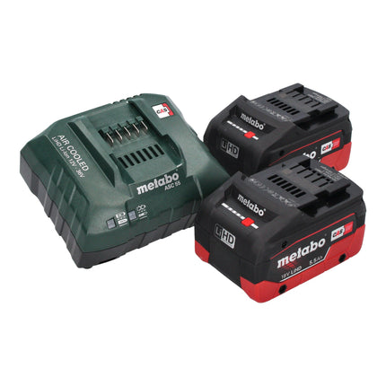 Metabo HG 18 LTX 500 Bloc batterie 18 V 300 / 500 C + 2x batterie LiHD 5,5 Ah + chargeur