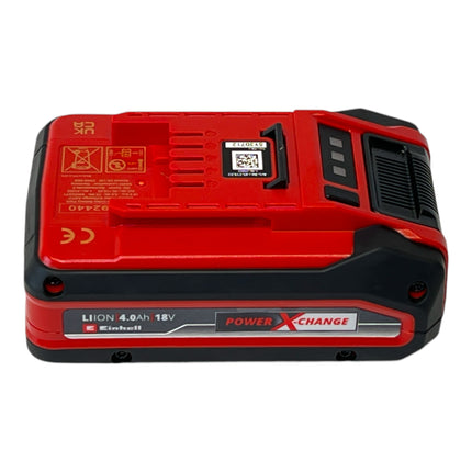 Einhell PXC Starter Kit 2x Power X-Change Plus batterie 18 V 4,0 Ah ( 2x 4511553 ) + Power X-Twincharger 3A chargeur double ( 4512069 ) + Toolcase