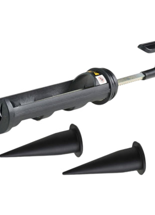 DeWalt DCE 581 E2K cordless caulking gun 18 V 310 ml + 2x Powerstack battery 1.7 Ah + charger + case