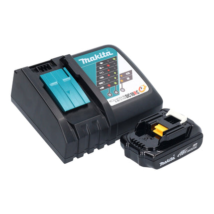 Makita DHP 487 RY1KO Perceuse-visseuse à percussion sans fil 18 V 40 Nm Brushless Olive Outdoor Adventure Serie + 1x batterie 1,5 Ah + chargeur + coffret