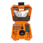 Set di punte e trapani WellCut da 56 pezzi ( WC-DB56 ) PH / PZ / HEX / Schiltz / TX / Robertson metallo / legno / pietra trapano + sega a tazza 32 - 54 mm
