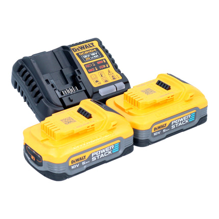 DeWalt DCG 412 H2T Akku Winkelschleifer 18 V 125 mm + 2x Powerstack Akku 5,0 Ah + Ladegerät + TSTAK