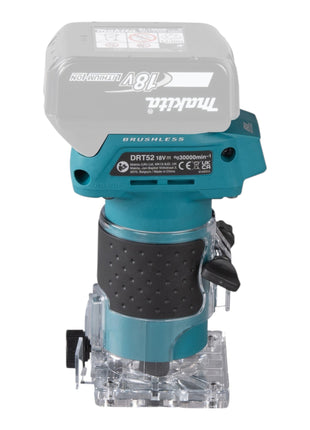 Makita DRT 52 M1J Affleureuse sans fil 18 V 6 mm Brushless + 1x batterie 4,0 Ah + Makpac - sans chargeur