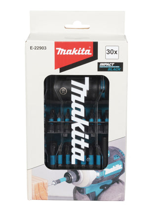 Makita E-22903 Juego de puntas y vasos de impacto 1/4" / 3/8" 30 pzs. BOCAS DE IMPACTO BLACK bits / vasos de impacto / llaves de vaso