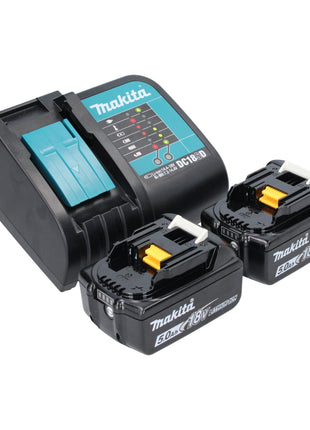 Makita DEADML 811 ST cordless construction spotlight 14.4 / 18 V 3000 lm LED + 2x rechargeable battery 5.0 Ah + charger