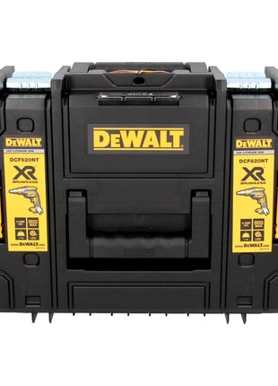 DeWalt DCF 620 E1T cordless drywall screwdriver 18 V 30 Nm brushless + 1x Powerstack battery 1.7 Ah + charger + TSTAK