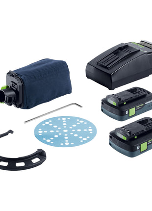 Festool ETSC 2 125 4 0 I Plus Akku Exzenterschleifer 18 V 125 mm Brushless 577736 2x Akku 4 0 Ah Ladegeraet Systainer 3 - toolbrothers