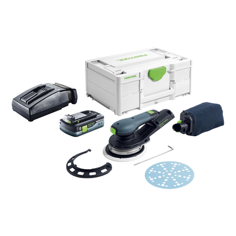 Festool ETSC 2 150 Basic Akku Exzenterschleifer 18 V 150 mm Brushless 1x Akku 4 0 Ah Ladegeraet Systainer 0 - toolbrothers