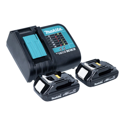 Makita DCL 281 FSYW Akku Staubsauger 18 V weiss Brushless 2x Akku 1 5 Ah Ladegeraet 2 - toolbrothers