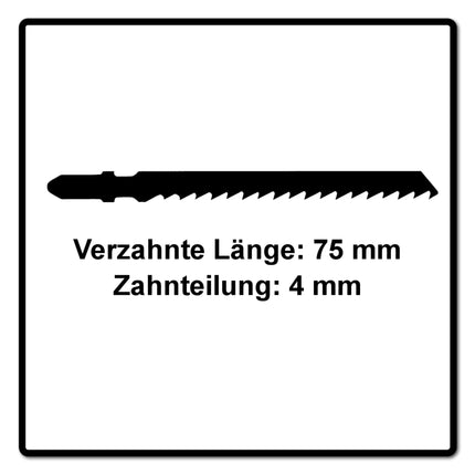 Festool S 75/4/100 WOOD Basic Lame de scie sauteuse 100 Pièces. ( 204346 ) , Acier HCS