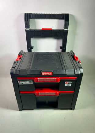 Qbrick System PRO Cart 2 0 Plus Drawer 2 mobile Box auf Raedern 520 x 415 x 660 mm 9 5 l 12 l abnehmbarer Doppelteleskopgriff Beschaedigt 0 - toolbrothers