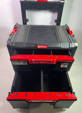 Qbrick System PRO Cart 2 0 Plus Drawer 2 mobile Box auf Raedern 520 x 415 x 660 mm 9 5 l 12 l abnehmbarer Doppelteleskopgriff Beschaedigt 1 - toolbrothers
