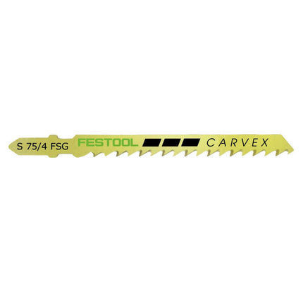 Festool S 75/4 FSG/5 WOOD Universal Lame de scie sauteuse - 5 pièces. ( 204316 ) dents de sertissage rectifiées, acier HCS