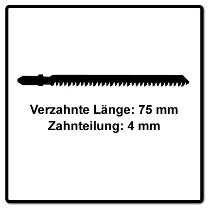 Festool S 75/4 FSG/20 WOOD Universal Lame de scie sauteuse 20 Pièces. ( 204317 ) dents de sertissage rectifiées, acier HCS
