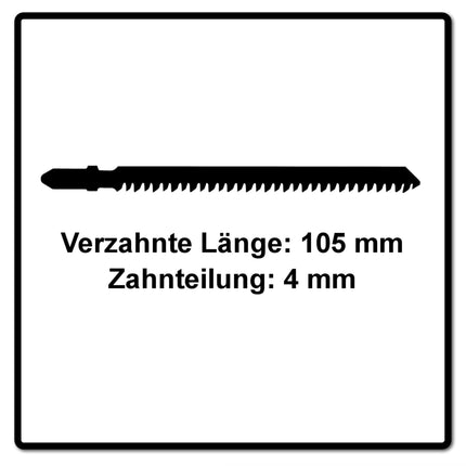 Festool S 105/4 FSG/5 WOOD Universal Lame de scie sauteuse - 5 Pièces. ( 204327 ) dents de sertissage rectifiées, acier HCS