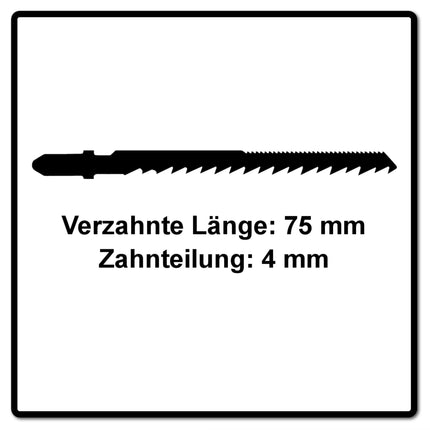 Festool S 75/4 K/20 WOOD Curves Lame de scie sauteuse 20 pièces. ( 204266 ) Lame de scie courbée, également pour rayons étroits, acier HCS