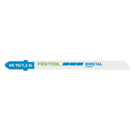 Festool HS 75/1,2 BI/5 Metal Steel / Lame de scie sauteuse en acier bi-métal - 5 pièces ( 204270 ) Forme de base ondulée en bi-métal HS