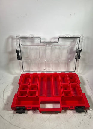 Qbrick System ONE Organizer L 2 0 RED ULTRA HD stapelbar 531 x 379 x 77 mm 6 l IP66 mit 10 Inlays Leicht Gebraucht 2 - toolbrothers