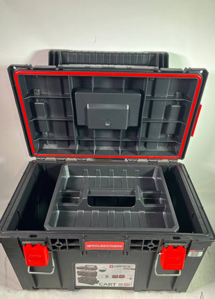Qbrick System PRIME Cart Trolley stapelbar 590 x 425 x 660 mm 37 l IP66 100 kg belastbar mit Doppelteleskopstiel aus Aluminium Leicht Gebraucht 2 - toolbrothers