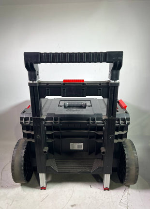 Qbrick System PRIME Cart Trolley stapelbar 590 x 425 x 660 mm 37 l IP66 100 kg belastbar mit Doppelteleskopstiel aus Aluminium Leicht Gebraucht 3 - toolbrothers