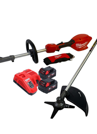 Milwaukee M18 FOPH2 BAC 502 Akku Basiseinheit 18 V Brushless Sensen Aufsatz 2x Akku 5 0 Ah Ladegeraet 0 - toolbrothers