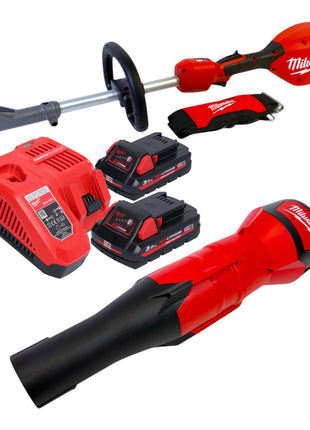 Milwaukee M18 FOPH2 BA 302 Akku Basiseinheit 18 V Brushless Geblaese Aufsatz 2x Akku 3 0 Ah Ladegeraet 0 - toolbrothers