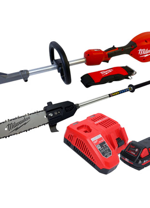 Milwaukee M18 FOPH2 CSA 301 Akku Basiseinheit 18 V Brushless Hochentaster Aufsatz 1x Akku 3 0 Ah Ladegeraet 0 - toolbrothers