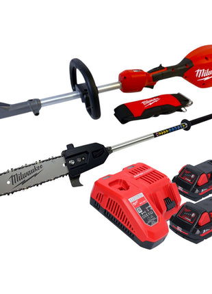 Milwaukee M18 FOPH2 CSA 302 Akku Basiseinheit 18 V Brushless Hochentaster Aufsatz 2x Akku 3 0 Ah Ladegeraet 0 - toolbrothers