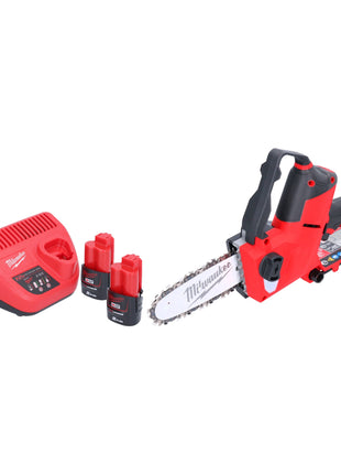 Milwaukee M12 FHS 202 Akku Astsaege 12 V 15 cm Brushless 2x Akku 2 0 Ah Ladegeraet 0 - toolbrothers