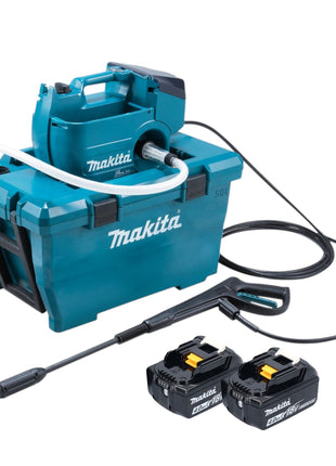 Makita DHW 080 M2K Akku Hochdruckreiniger 36 V 2x 18 V 80 bar 380 l h Brushless 2x Akku 4 0 Ah ohne Ladegeraet 0 - toolbrothers