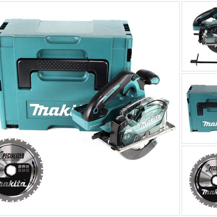 Makita DCS 553 ZJ Akku Metallhandkreissäge 18 V 150 mm Brushless + 2x Sägeblatt für Metall + Makpac - ohne Akku, ohne Ladegerät - Toolbrothers