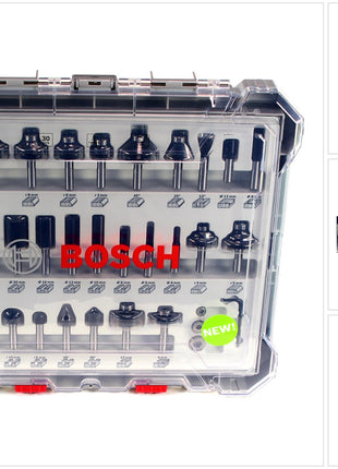 Bosch Mixed Fraeser Set 8 mm 30 tlg Koffer 2607017475 fuer Oberfraesen mit Rundschaft Beschaedigt 0 - toolbrothers