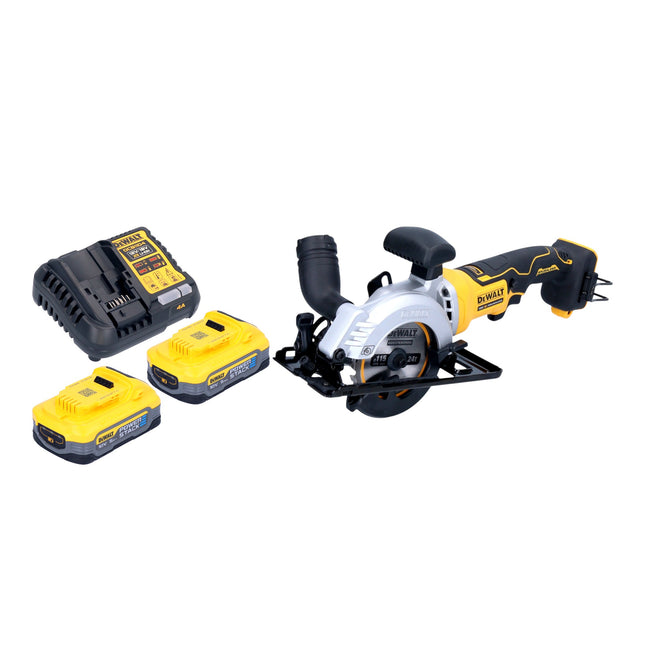 DeWalt DCS 571 H2 Akku Handkreissaege 18 V 115 mm Brushless 2x Powerstack Akku 5 0 Ah Ladegeraet 0 - toolbrothers