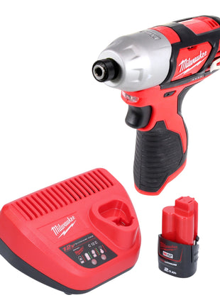 Milwaukee M12 BID 201 Akku Schlagschrauber 12 V 112 Nm 1 4 1x Akku 2 0 Ah Ladegeraet 0 - toolbrothers