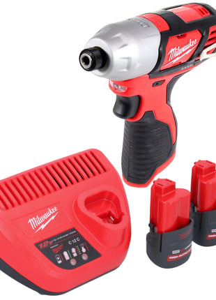 Milwaukee M12 BID 252 Akku Schlagschrauber 12 V 112 Nm 1 4 2x Akku 2 5 Ah Ladegeraet 0 - toolbrothers