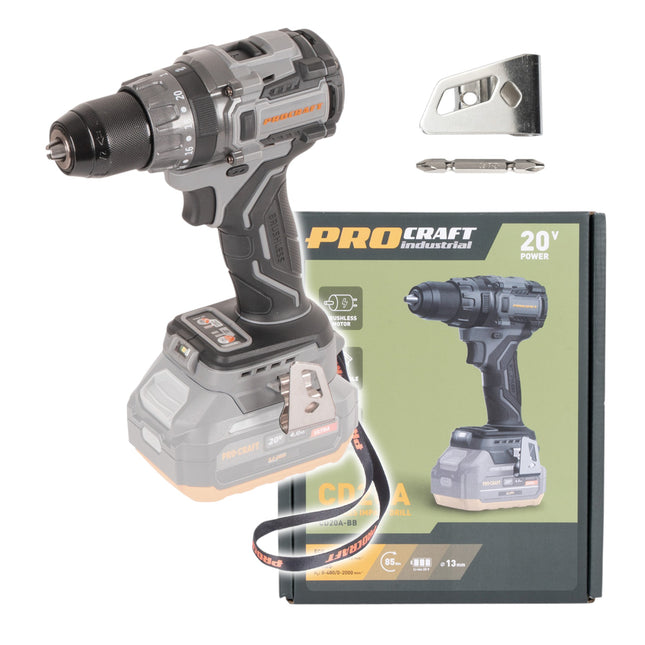 Procraft CD20Abb Akku Bohrschrauber 20 V 85 Nm Solo ohne Akku ohne Ladegeraet 0 - toolbrothers