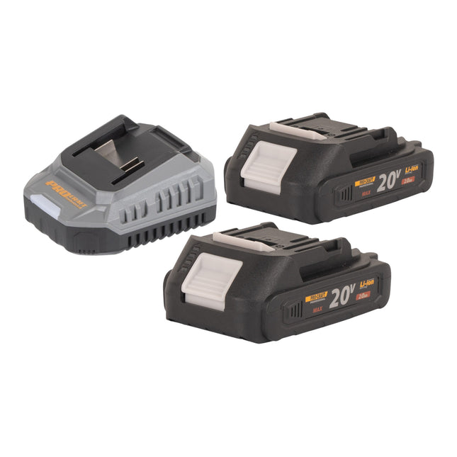 Procraft Starter Pack C20 2 Ladegeraet 20 V 2 A 2x 20 2A Akku 2 0 Ah 0 - toolbrothers