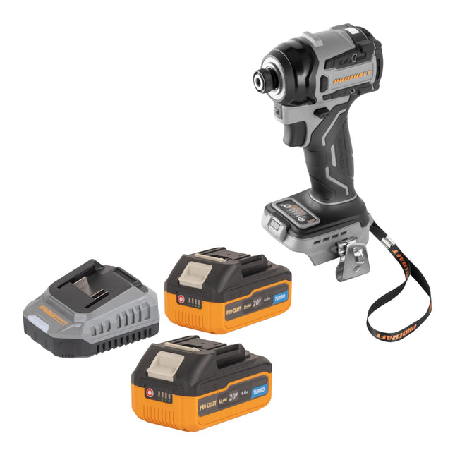 Procraft Industrial ID20Abb Akku Schlagschrauber 20 V 180 Nm 1 4 2x Akku 4 0 Ah Ladegeraet 0 - toolbrothers
